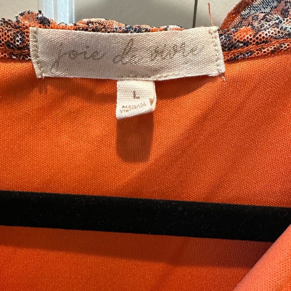 Smocked Waist Floral Maxi Dress in Orange Size Large - Picture 4 of 6